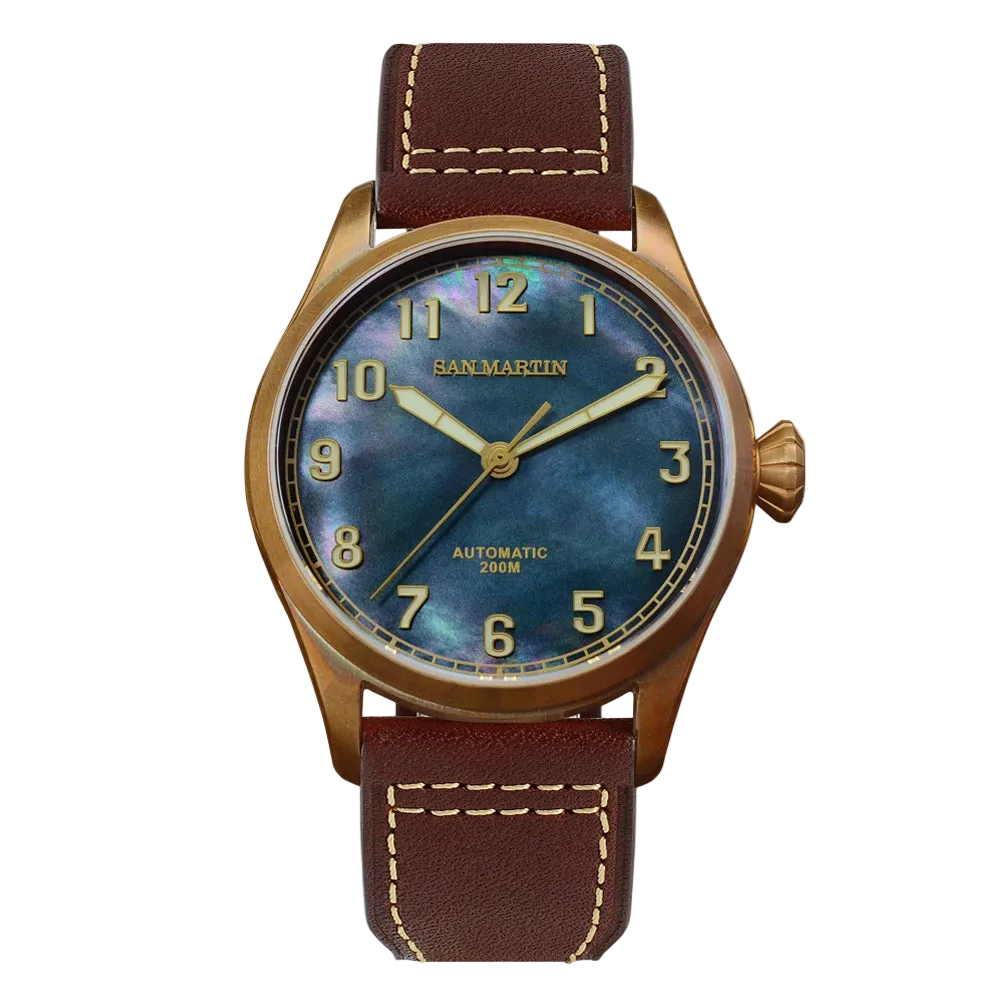 San Martin SN0043-Q - Bro - front abalone dial