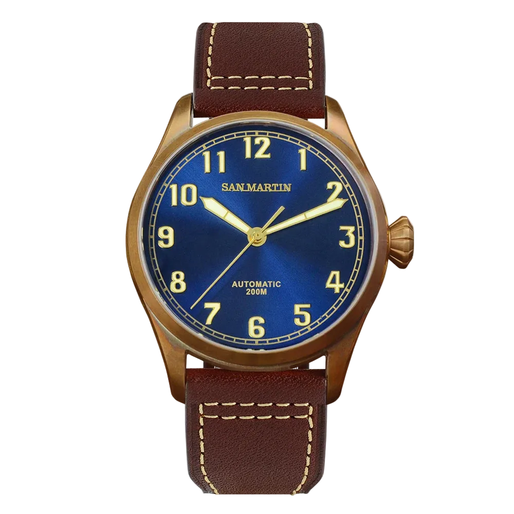 San Martin SN0043-Q - Bro - front blue dial