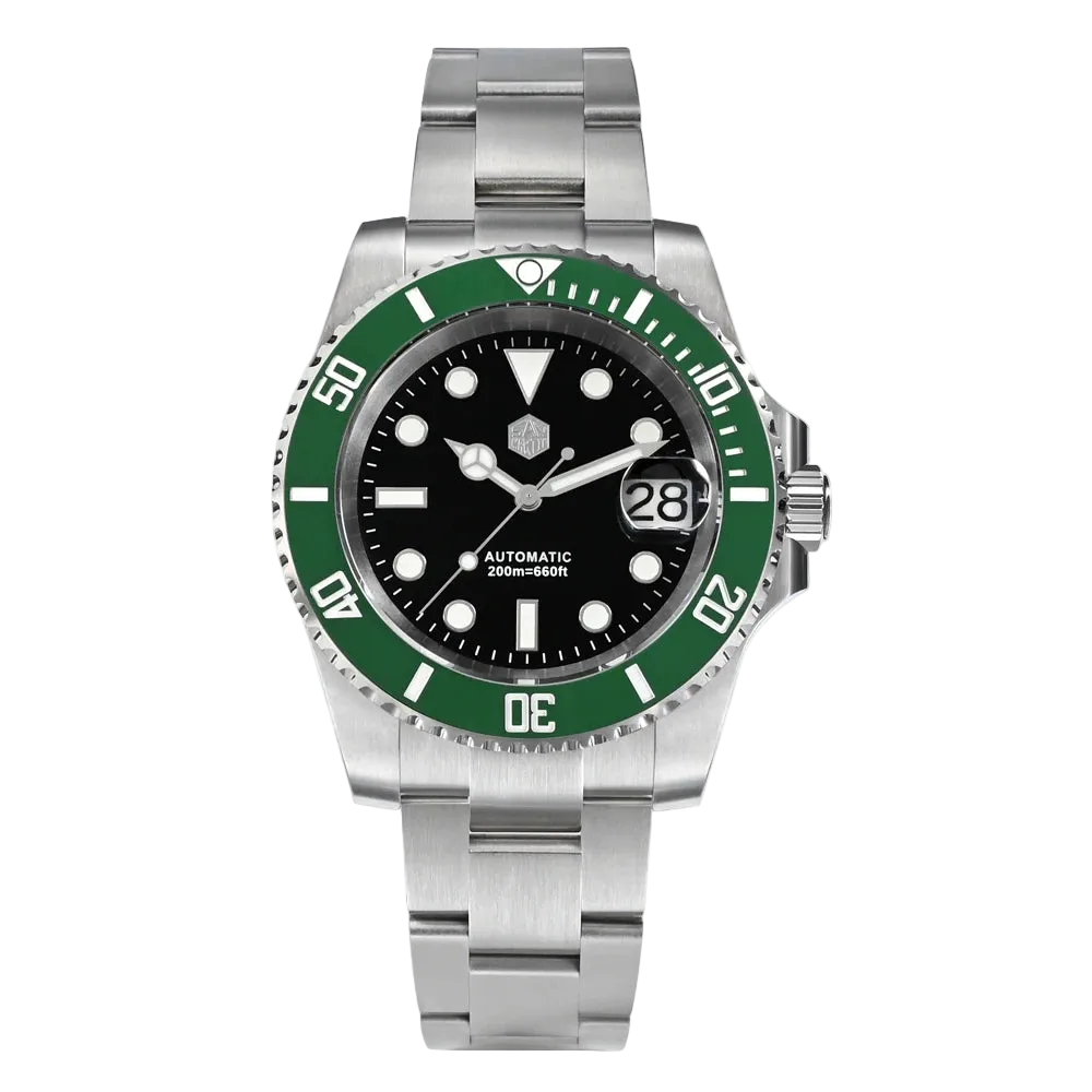 San Martin SN0017B - Wate - green bezel, black dial