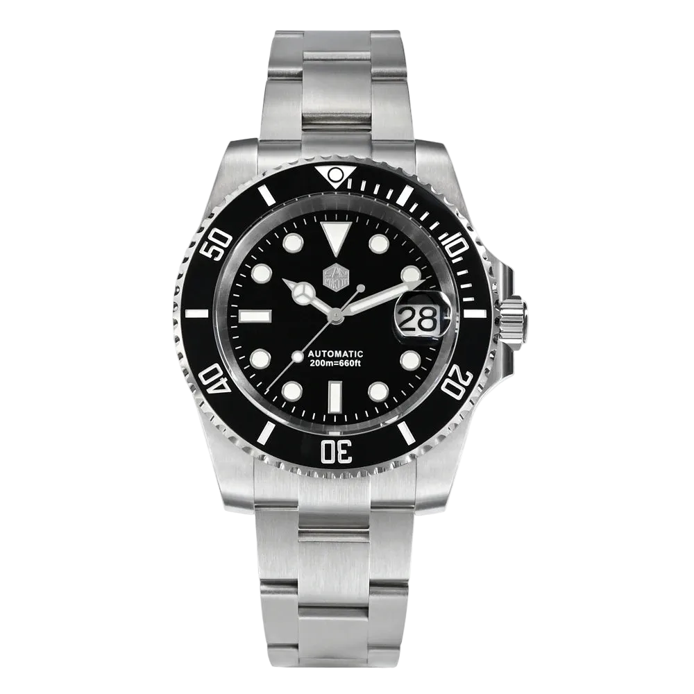 San Martin SN0017B - Wate - black bezel, black dial