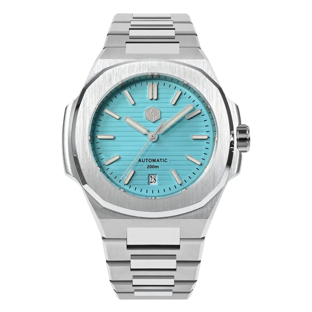 San Martin SN0075-G - Atr - light blue dial, gears