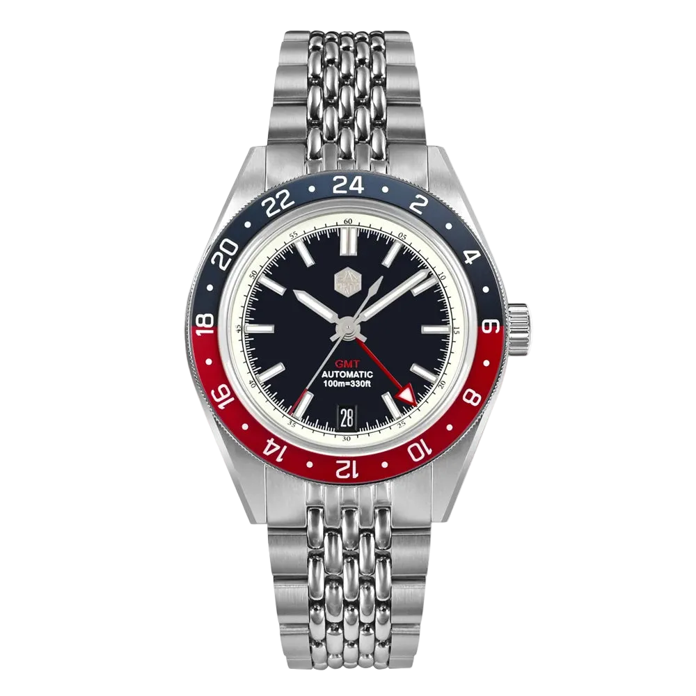 San Martin SN0116 - Horiz - Pepsi blue dial bracelet