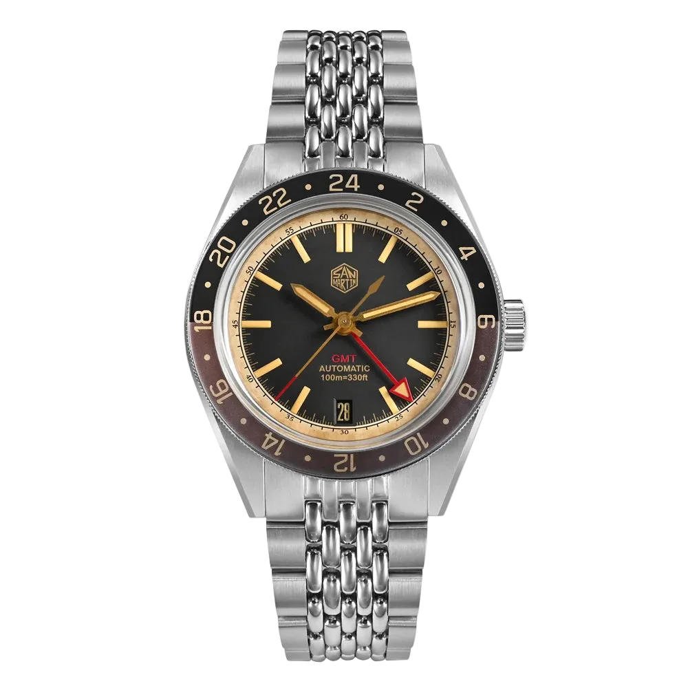 San Martin SN0116 - Horiz - Root Beer watch on arm