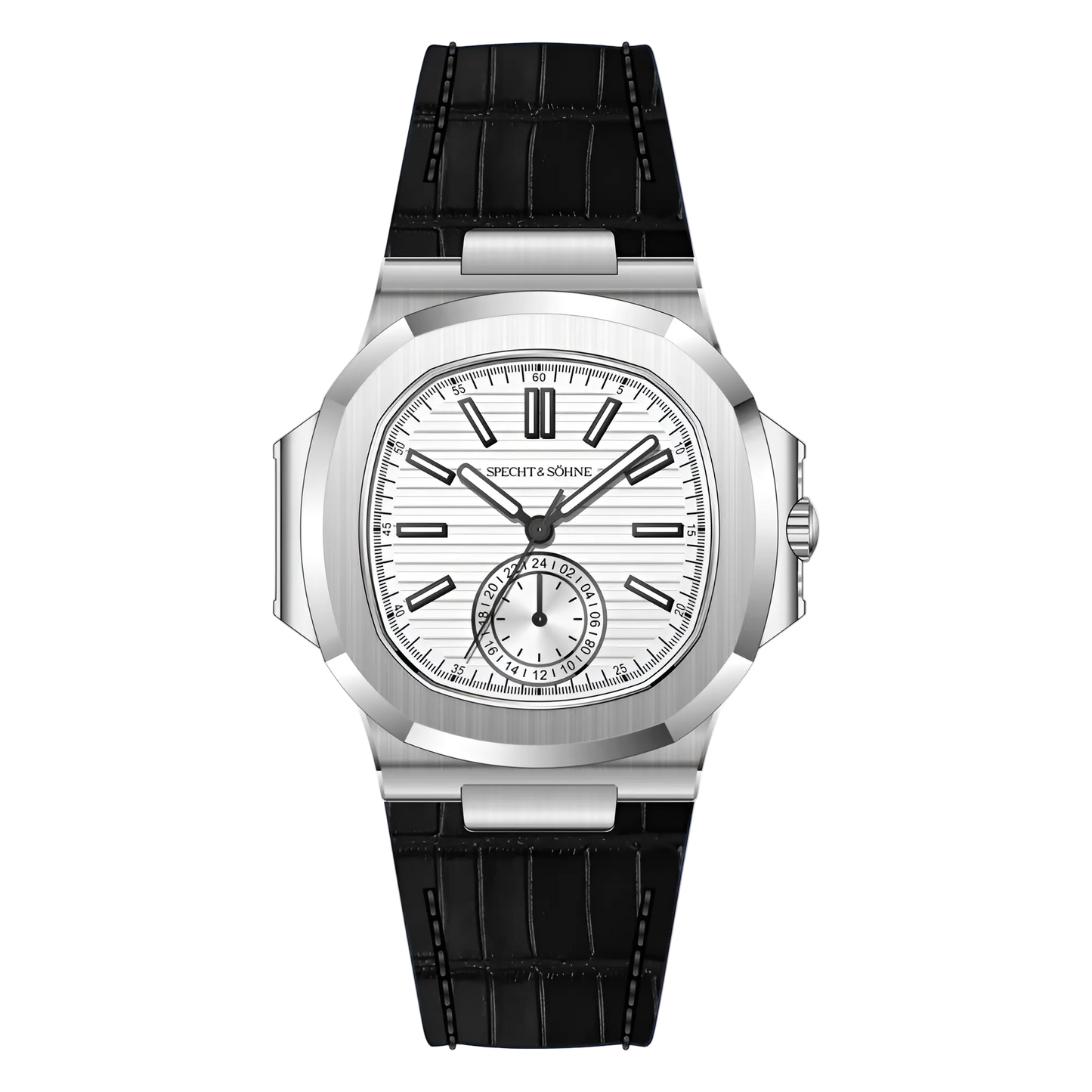 Specht & Söhne SP-5980 - - white dial, black strap
