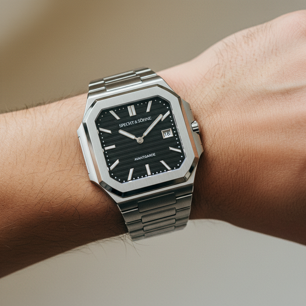 Specht & Söhne Cubic-5711 - worn on wrist
