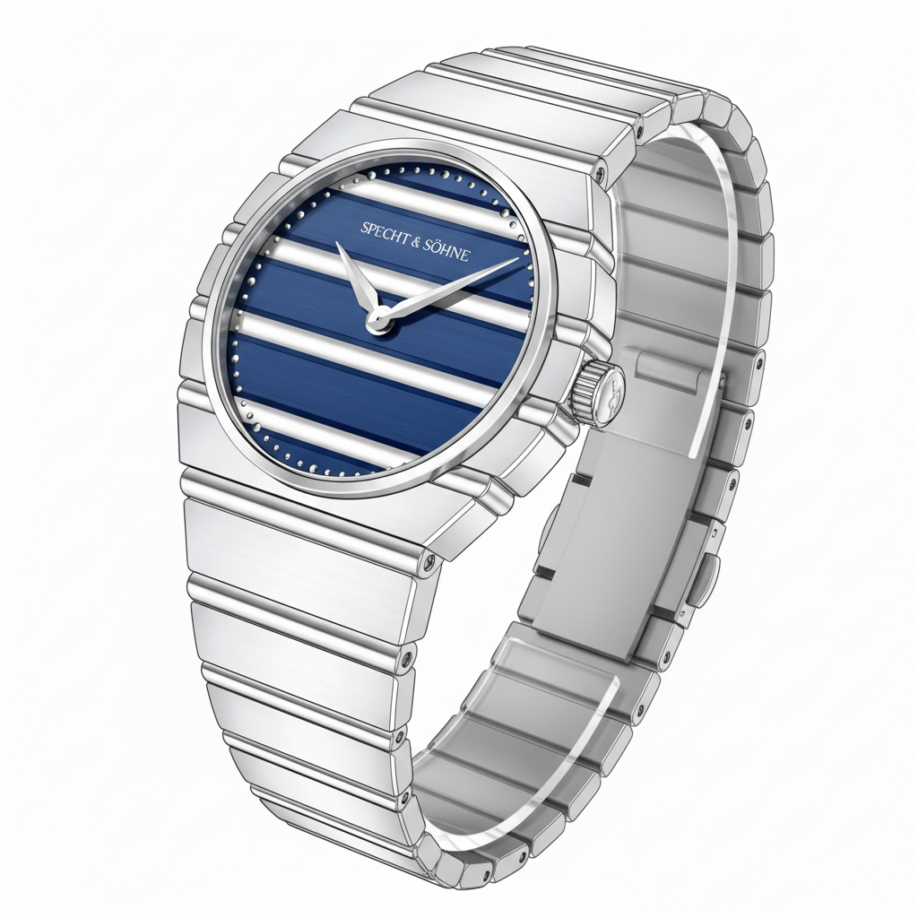 Specht & Söhne POL - Men' - angled view, blue dial