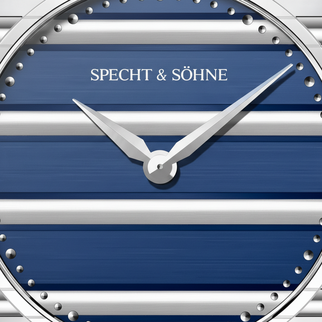 Specht & Söhne POL - Men' - dial close-up, blue