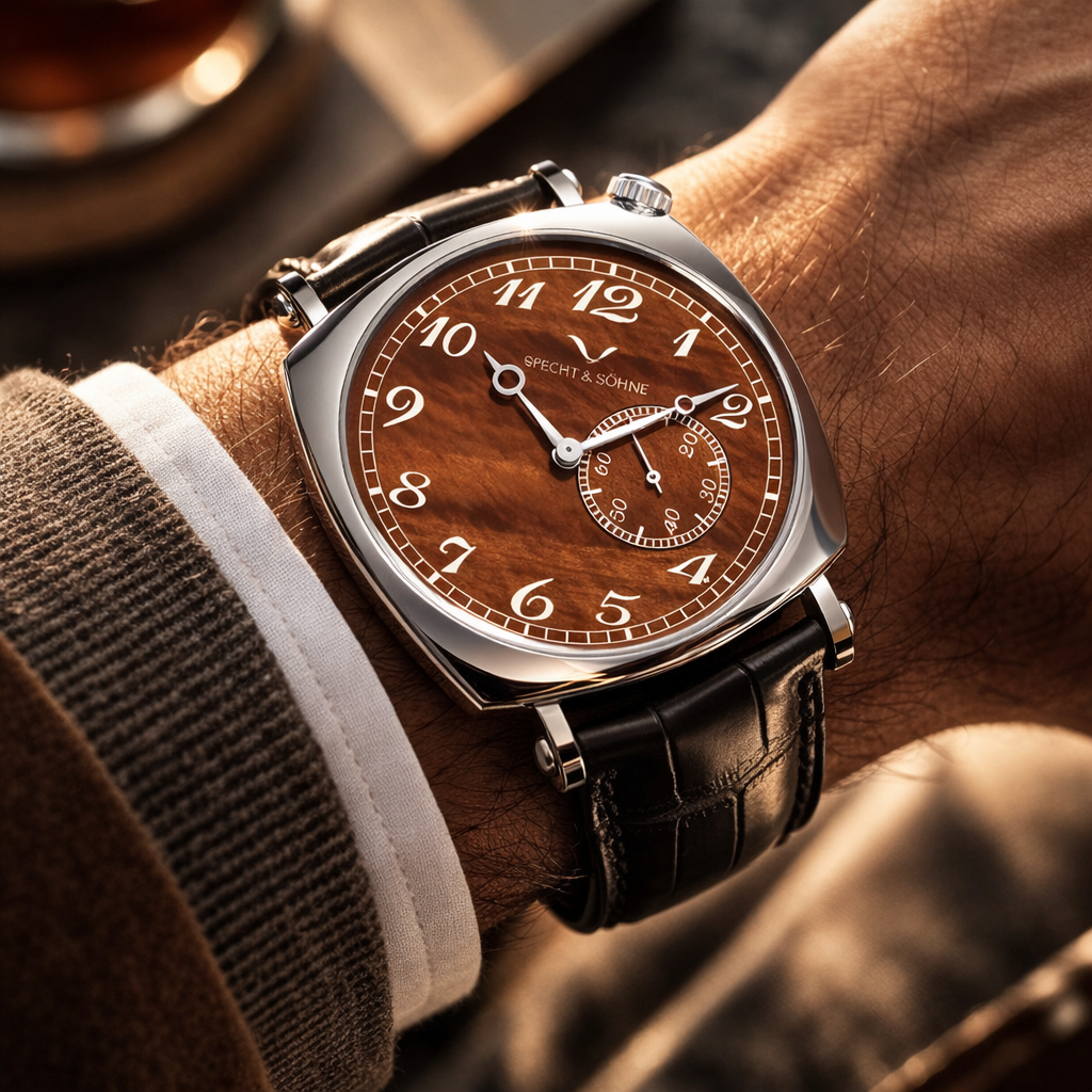 Specht & Söhne SP-1921 - Men's Automatic Watch with Wood Dial Wrist worn breitvacher
