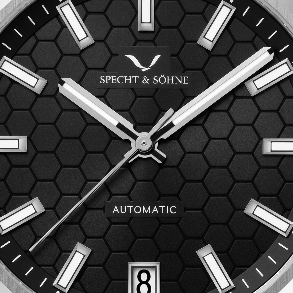 Specht & Söhne SP-Defy - M - dial close-up, honeycomb