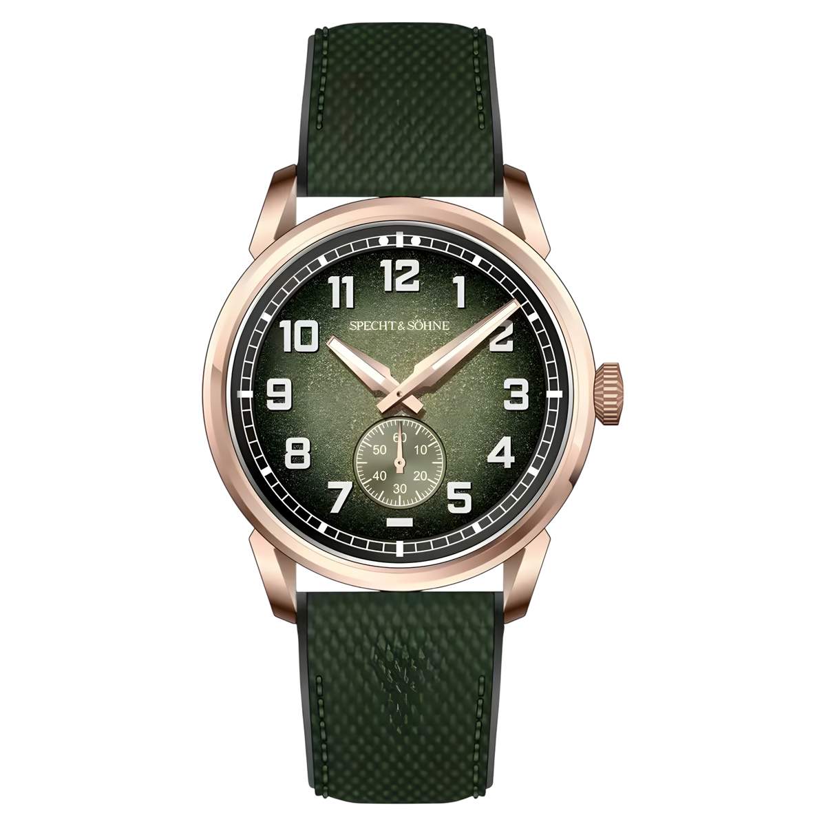 Specht & Söhne SP0029- M - rose gold case, green dial