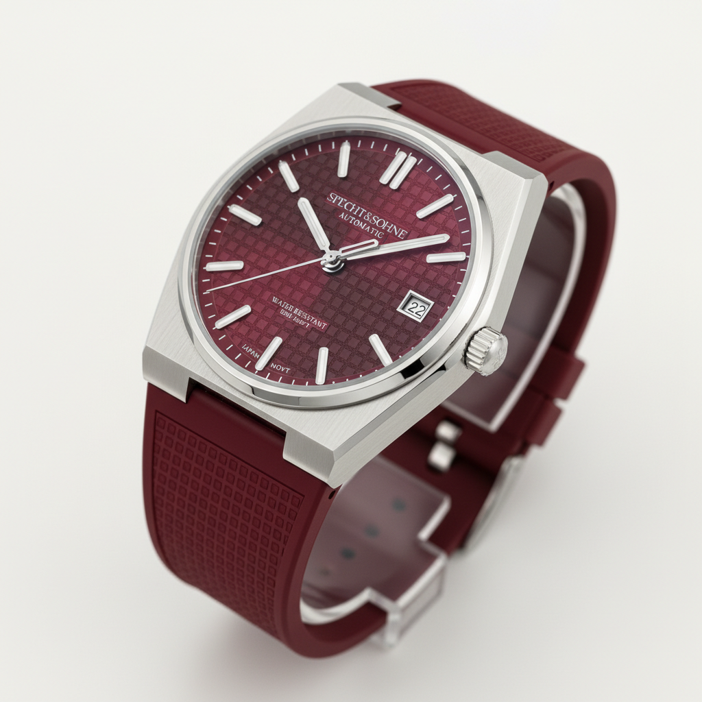 Specht & Söhne SP0007-5 - - red dial, angled view