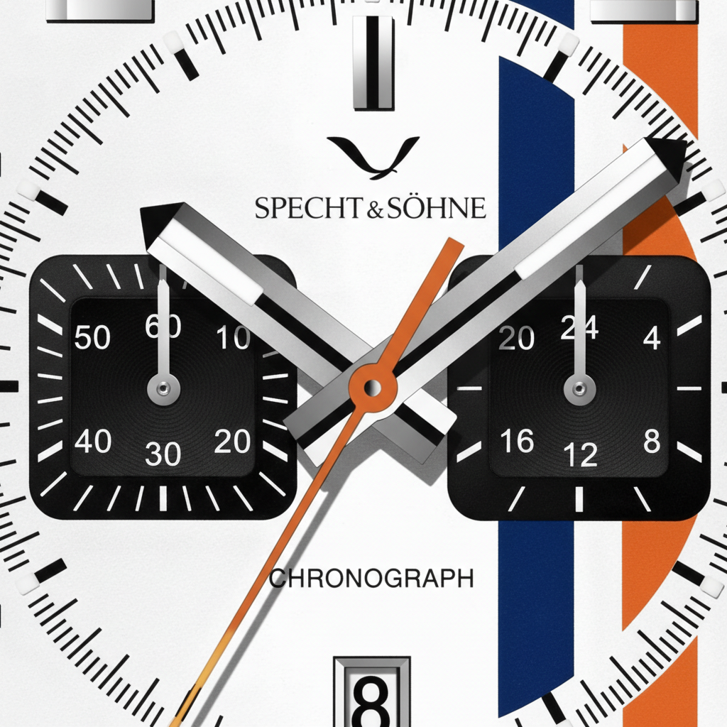Specht & Söhne SP0009 - M - dial close-up, hands