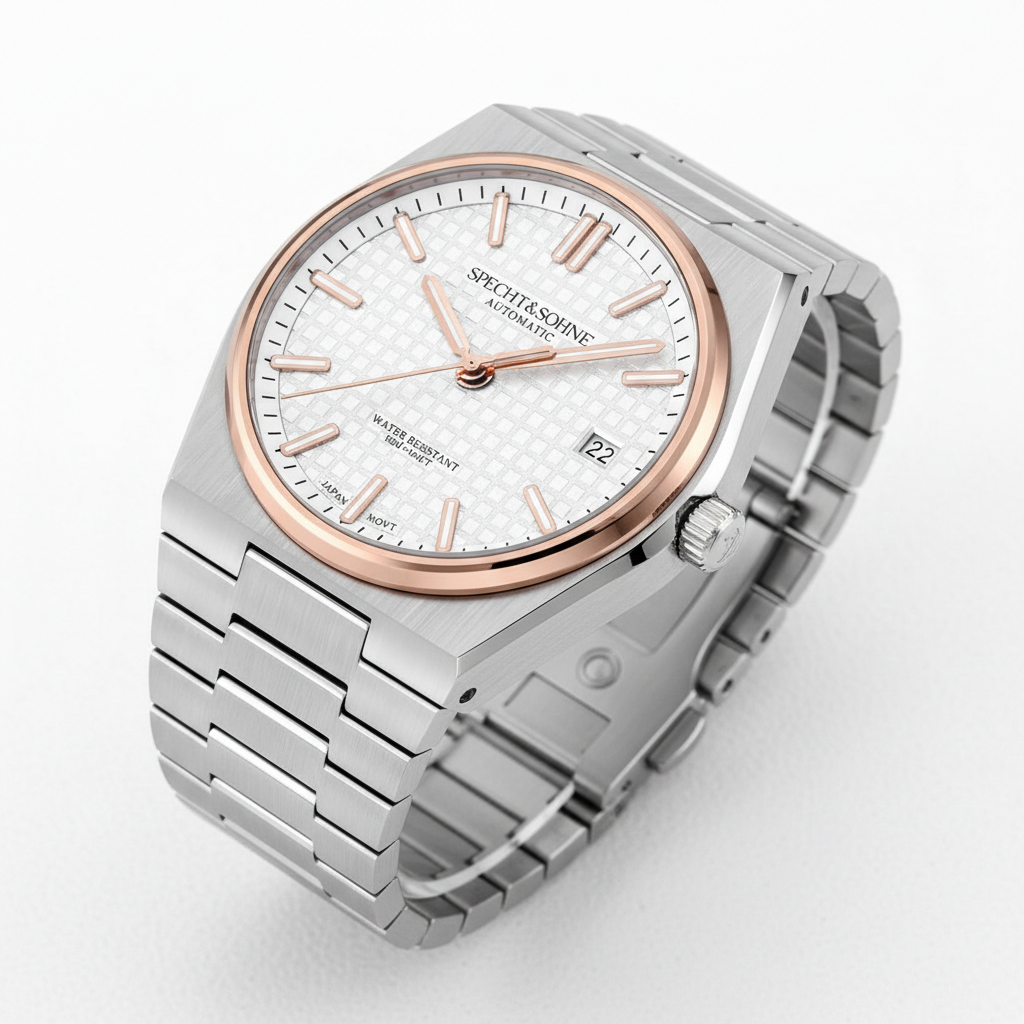 Specht & Söhne SP0014 - A - white dial, angled view