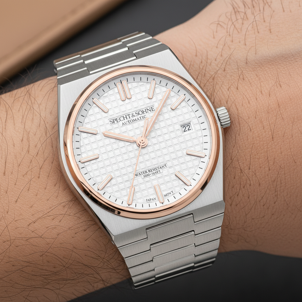 Specht & Söhne SP0014 - A - white dial, on wrist