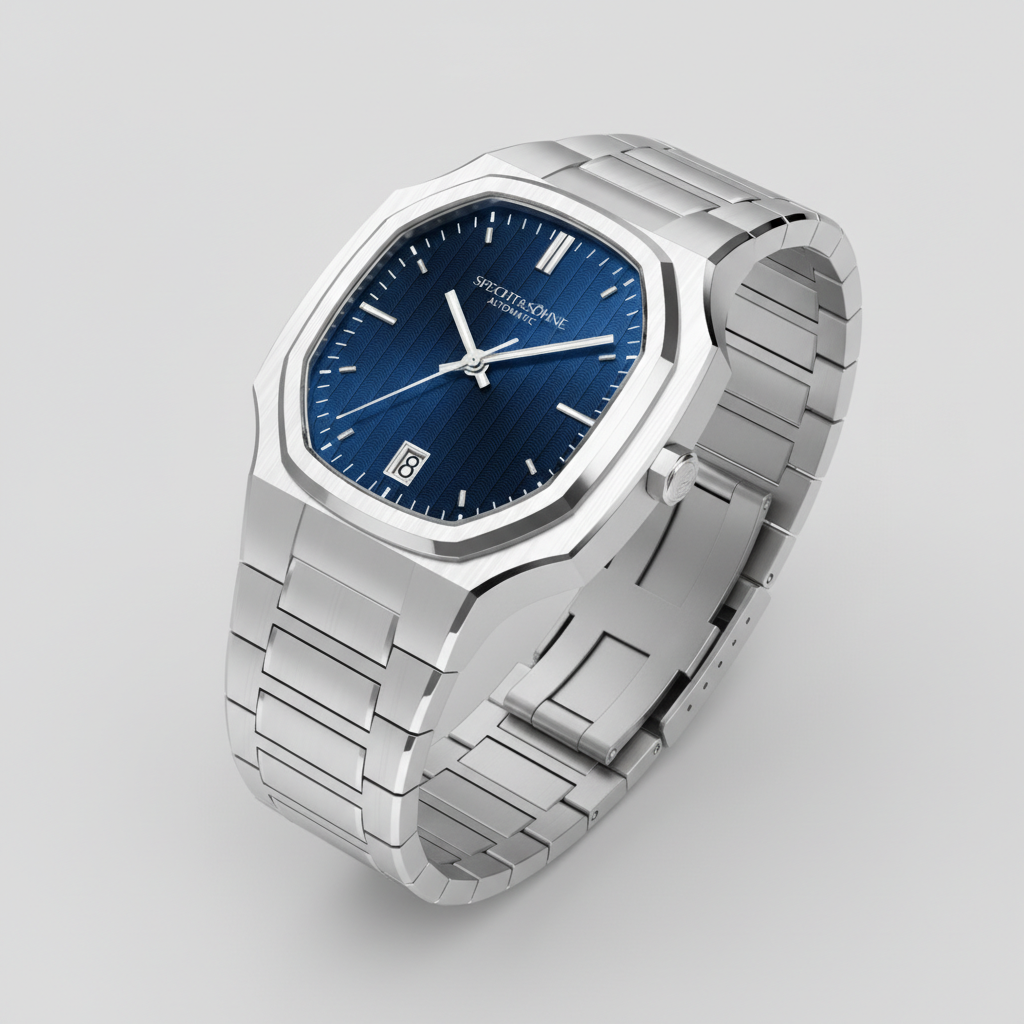 Specht & Söhne SP0017 - A - blue dial, angled