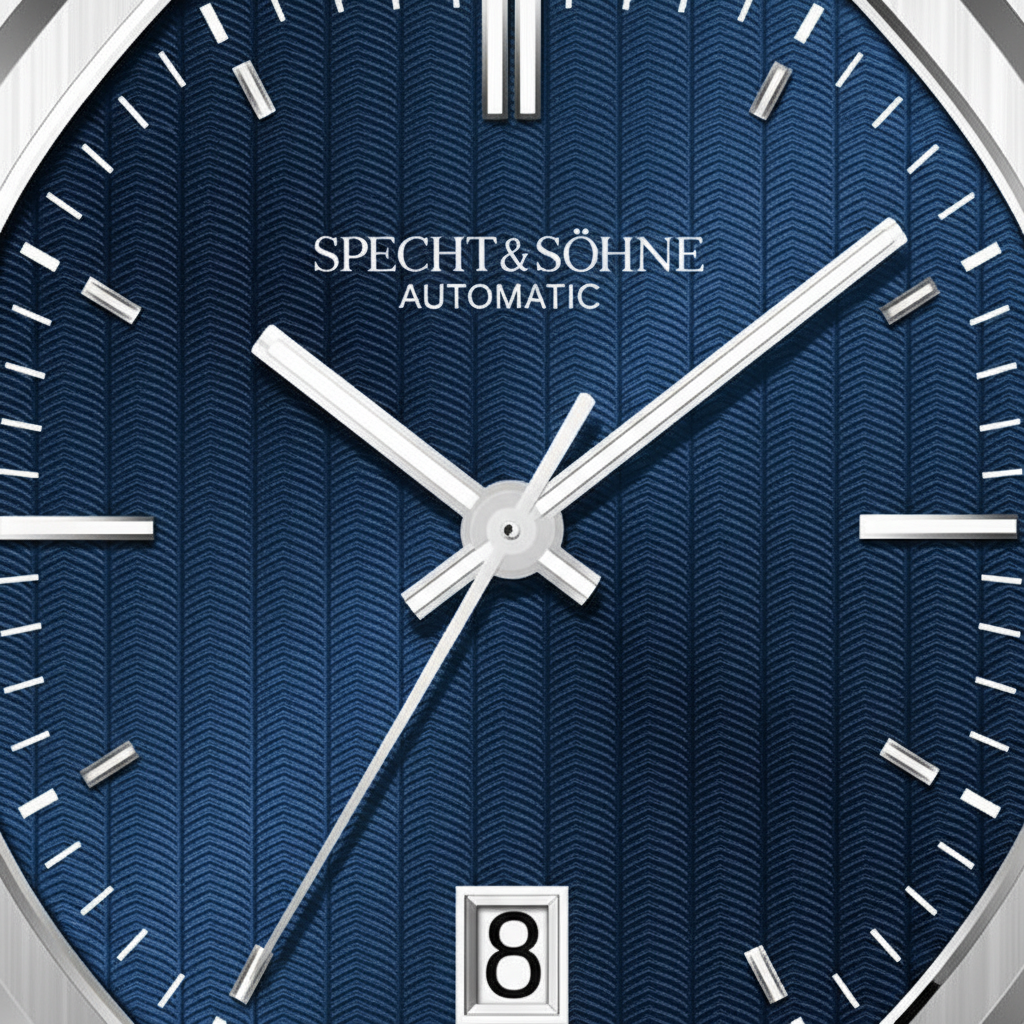 Specht & Söhne SP0017 - A - blue dial, close-up