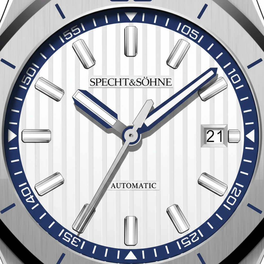 Specht & Söhne SP0018 - M - dial close-up, date window