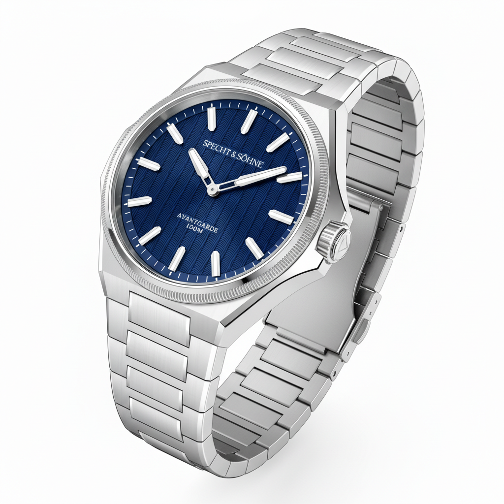 Specht & Söhne SP0027 - M - blue dial, angled perspective