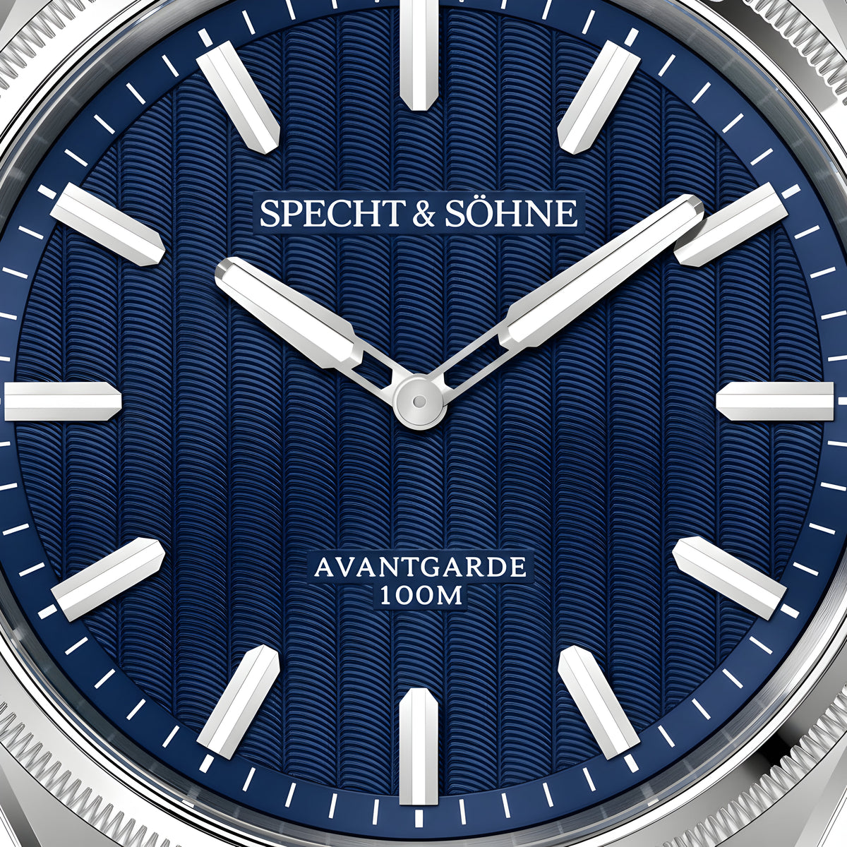 Specht & Söhne SP0027 - M - blue dial, macro, textured