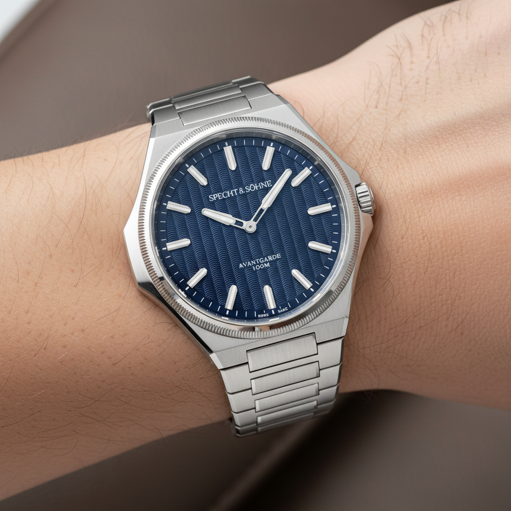 Specht & Söhne SP0027 - M - blue dial, wrist shot