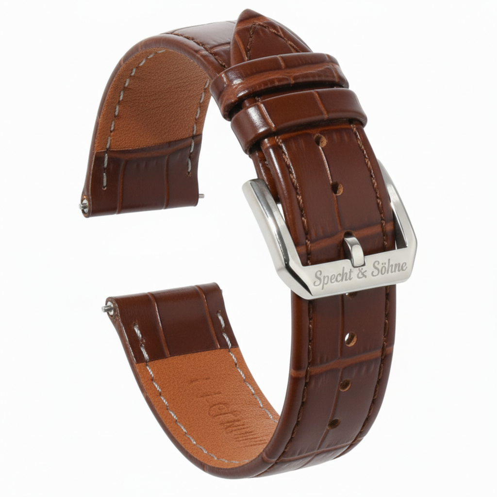 Specht & Söhne SP-1908 - - brown leather strap