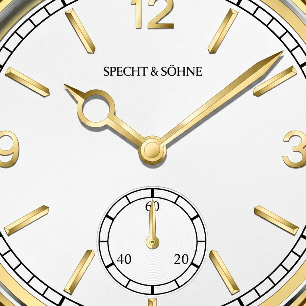 Specht & Söhne SP-1908 - - close-up, gold dial