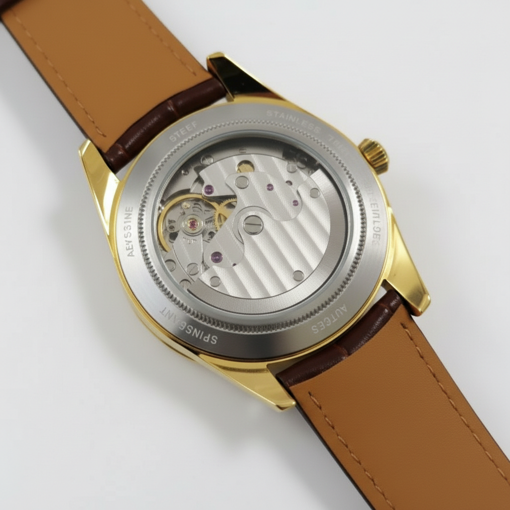 Specht & Söhne SP-1908 - - gold, exposed movement