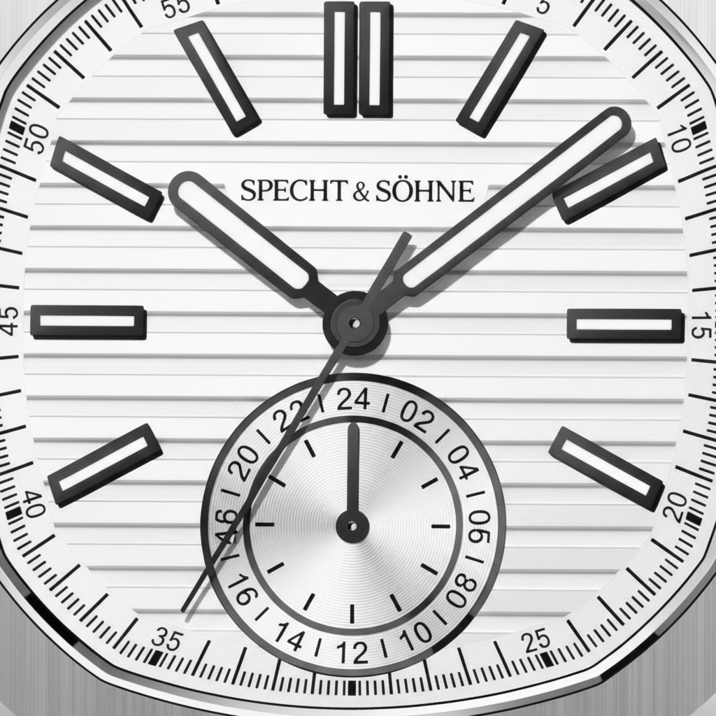Specht & Söhne SP-5980 - - white dial, close-up