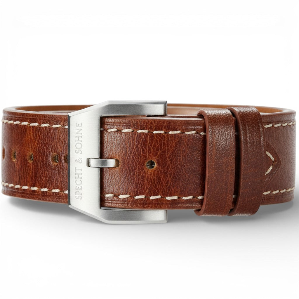Specht & Söhne SP-TANK - - buckle detail, brown leather