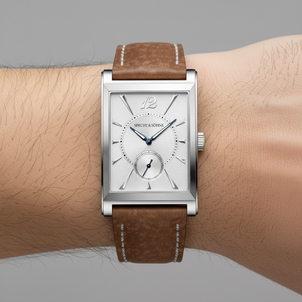 Specht & Söhne SP-TANK - - on wrist, silver dial