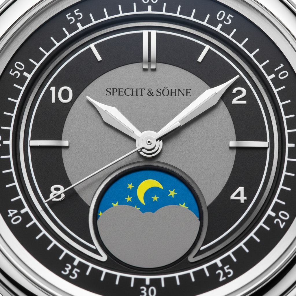 Specht & Söhne SP-UFO - M - moon phase close-up
