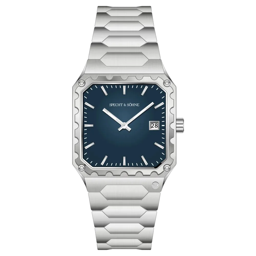 Specht & Söhne Square-222 - Men’ - Blue dial front - view