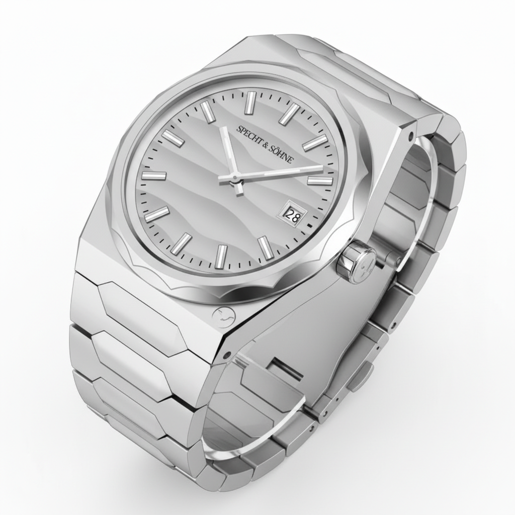 Specht & Söhne VC222 - L - silver, angled, case