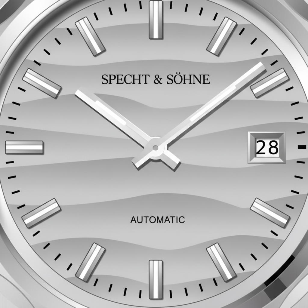 Specht & Söhne VC222 - L - silver, worn, wrist
