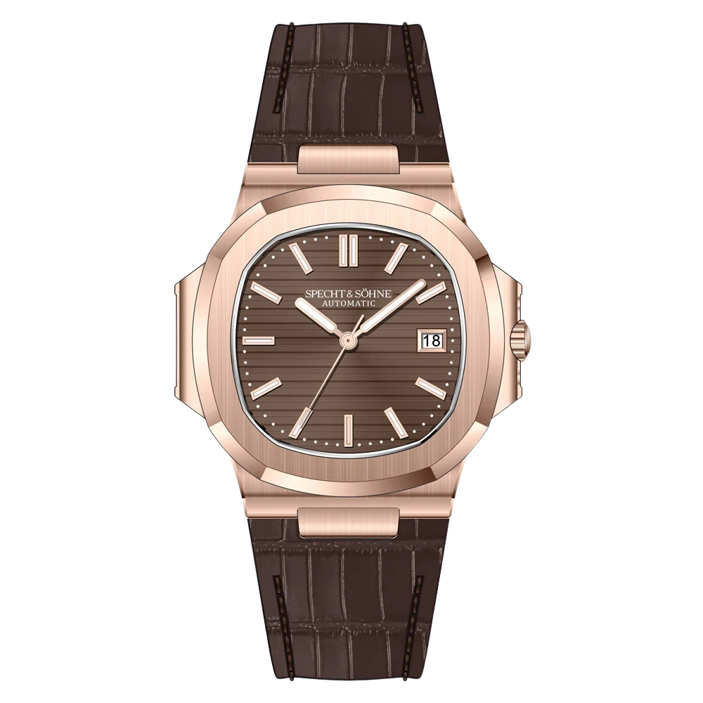 Specht&Sohne SP0010 - Mec - Front view, black dial, black strap
