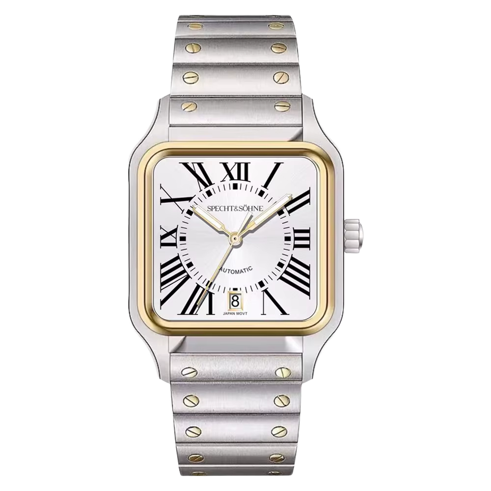 Specht & Sohne SP0021 - M - Frontal view, silver watch
