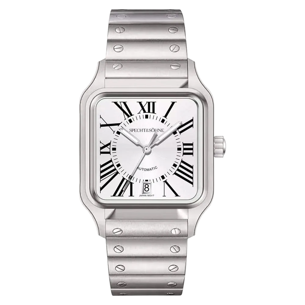Specht & Sohne SP0021 - M - Frontal view, silver watch