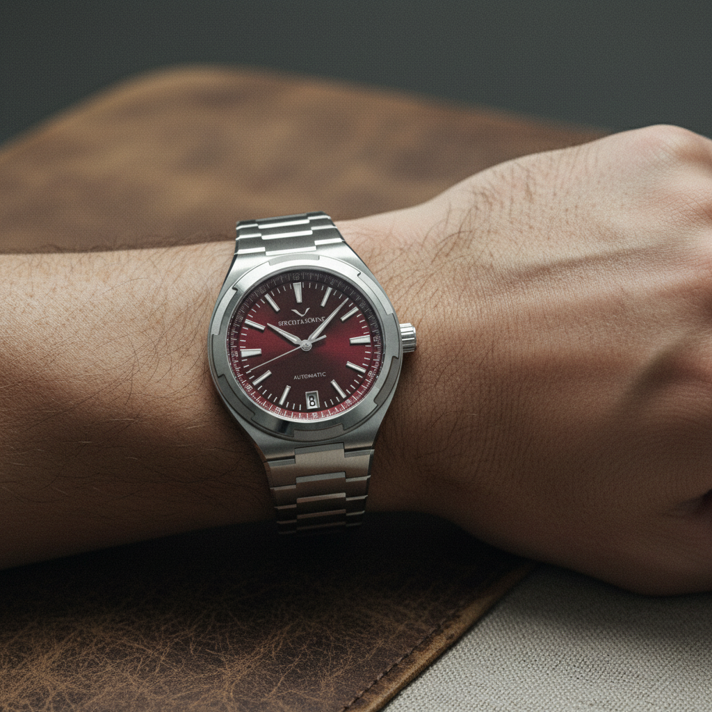 Specht & Sohne SP0024 - M - On wrist red
