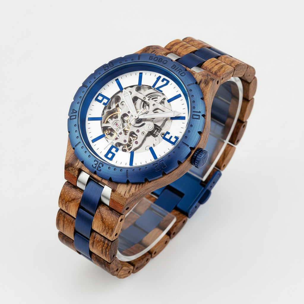 BOBO BIRD GQ029-3 - Men's - blue wood angled display