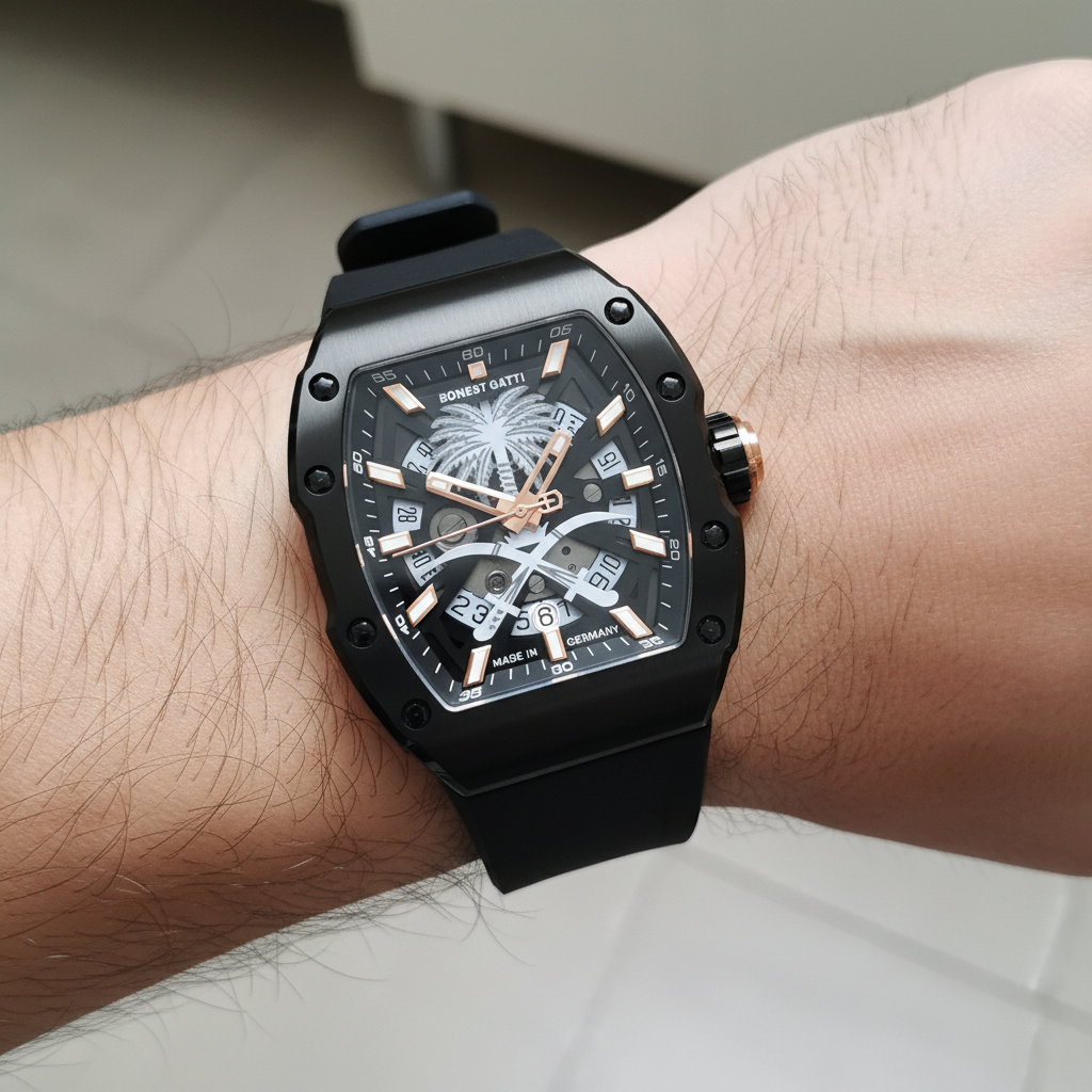 BONEST GATTI BG9904 – Skeleton Tonneau Coconut Grove Automatic Watch breitvacher