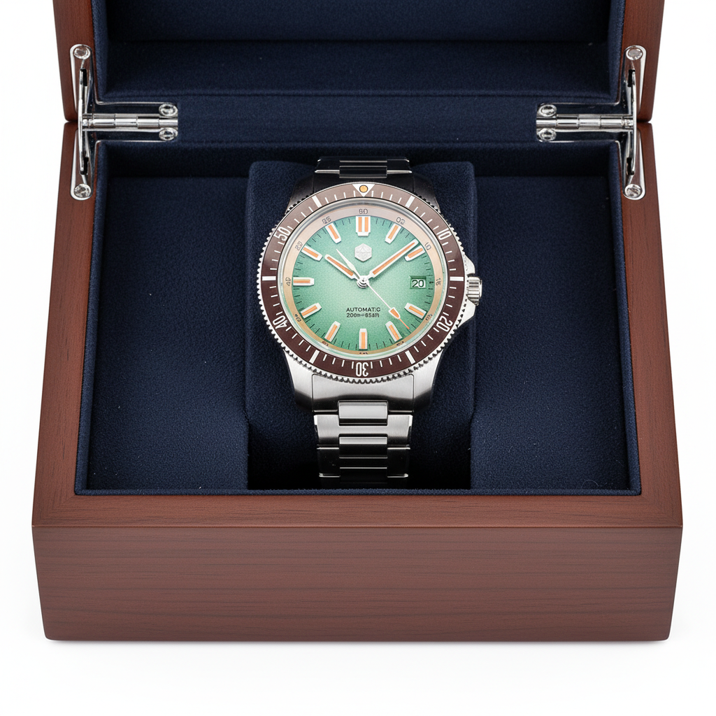 San Martin SN0118-G - Crimson Tide Automatic Watch for Men breitvacher