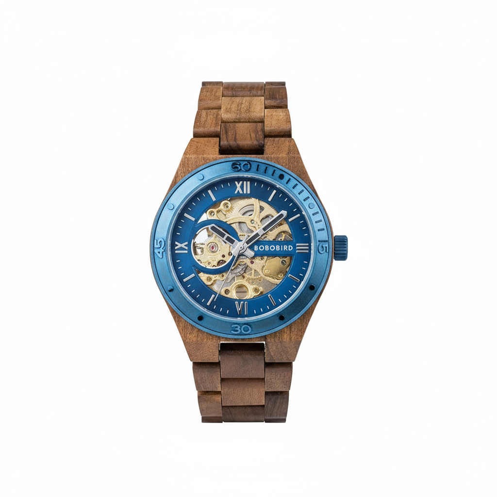 BOBO BIRD GQ029-5 - Mecha - exposed gears, watch face