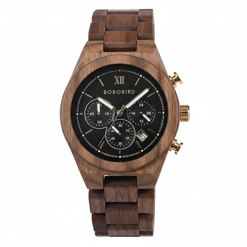 BOBO BIRD GT167 - Chronograph Watch with Wooden Craftsmanship breitvacher
