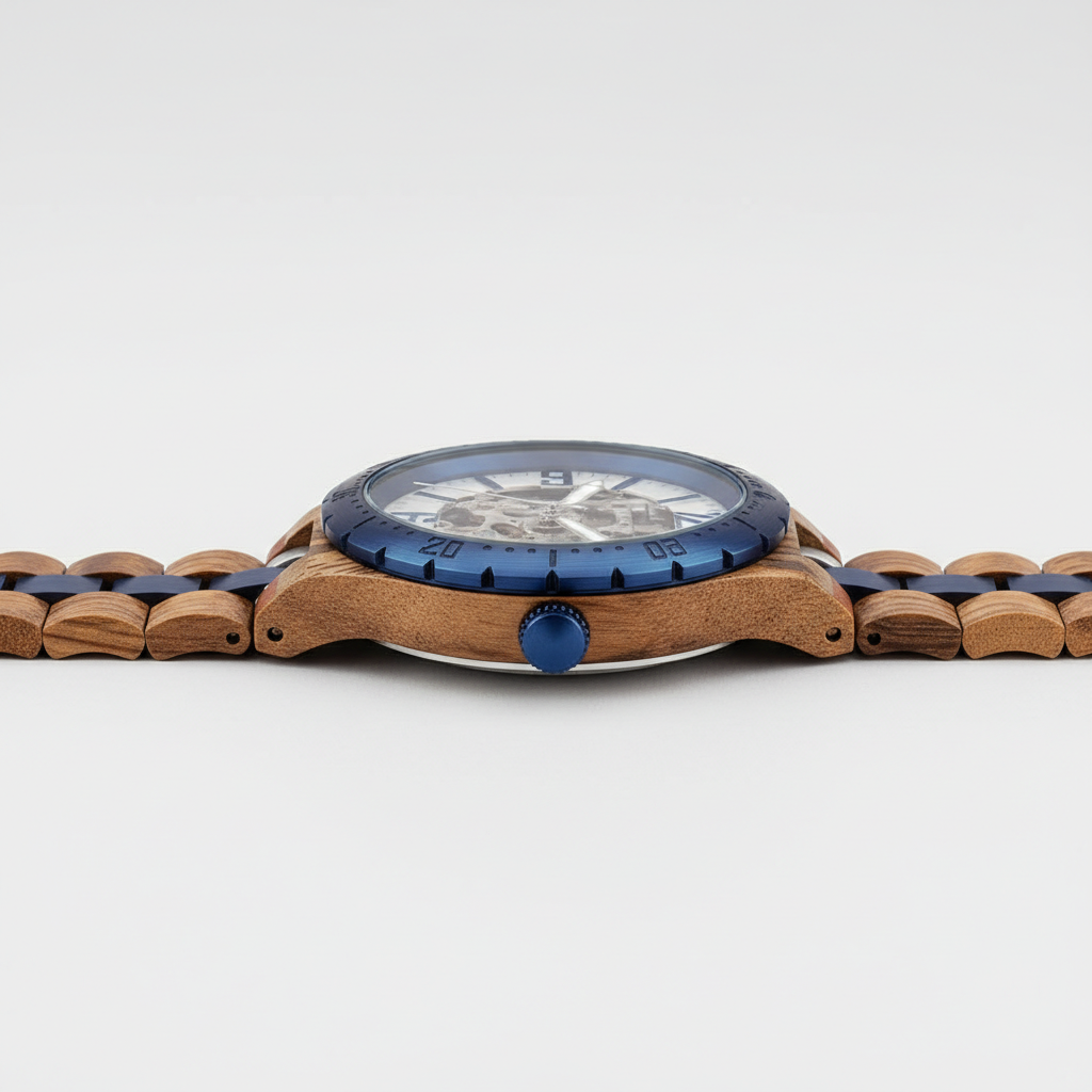 BOBO BIRD GQ029-3 - Men's - blue wood side profile