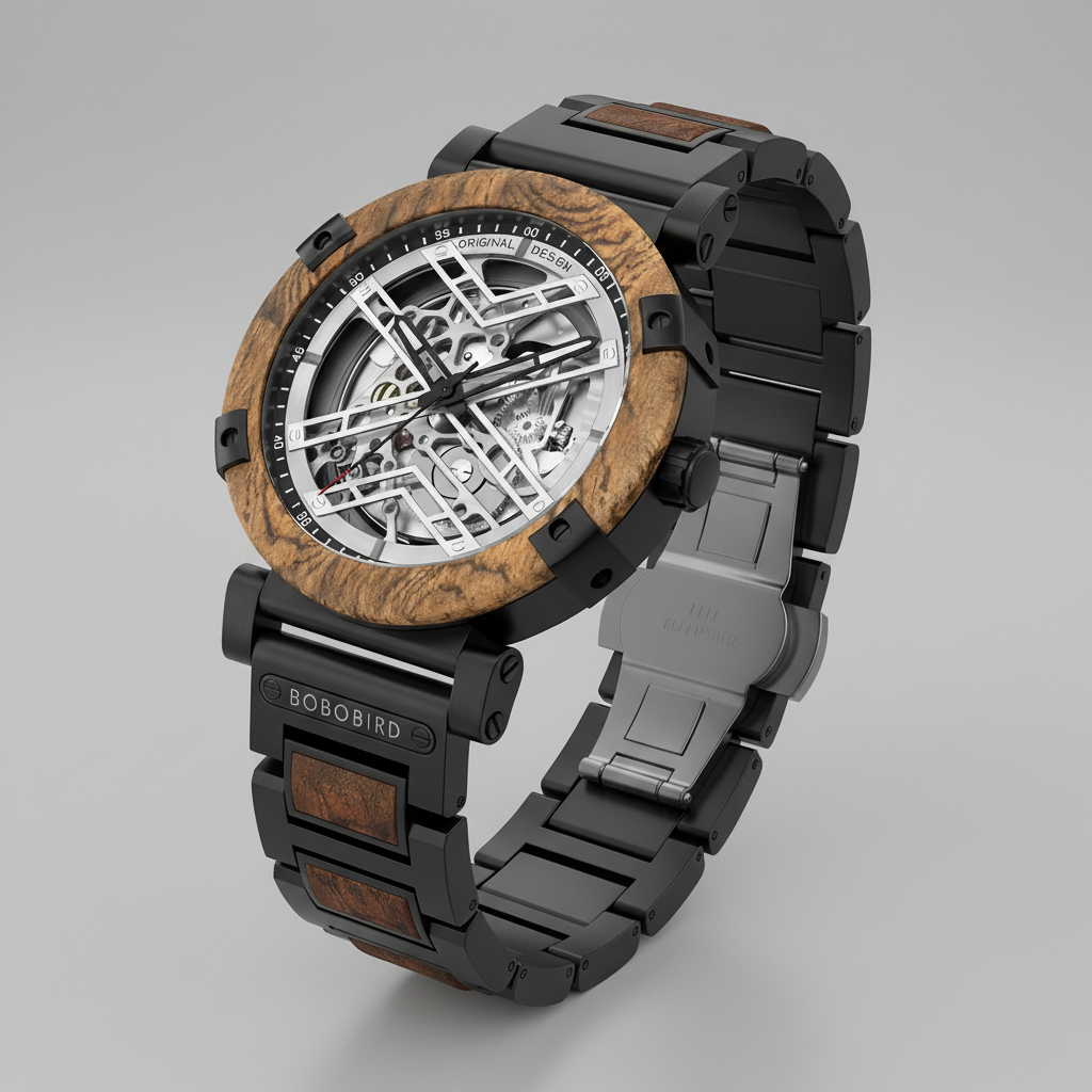 BOBO BIRD GT104/T106 - Au - angled view open clasp
