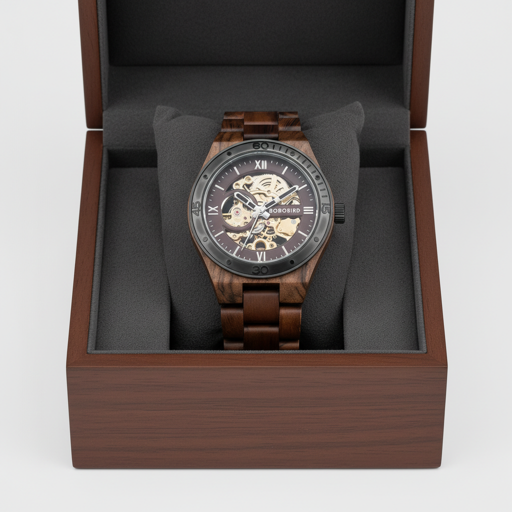 BOBO BIRD GQ029-5 - Mecha - side angle, dark wood