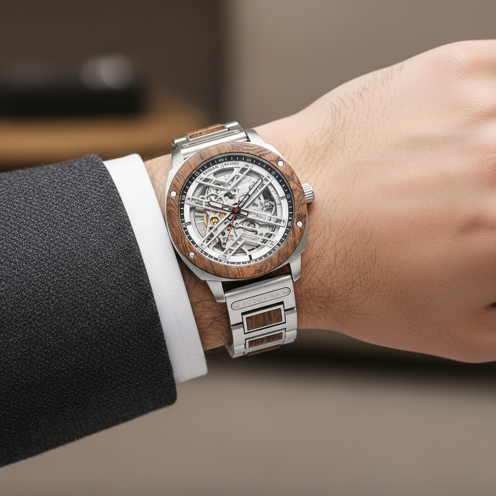 BOBO BIRD GT104/T106 - Au - worn on wrist, suit