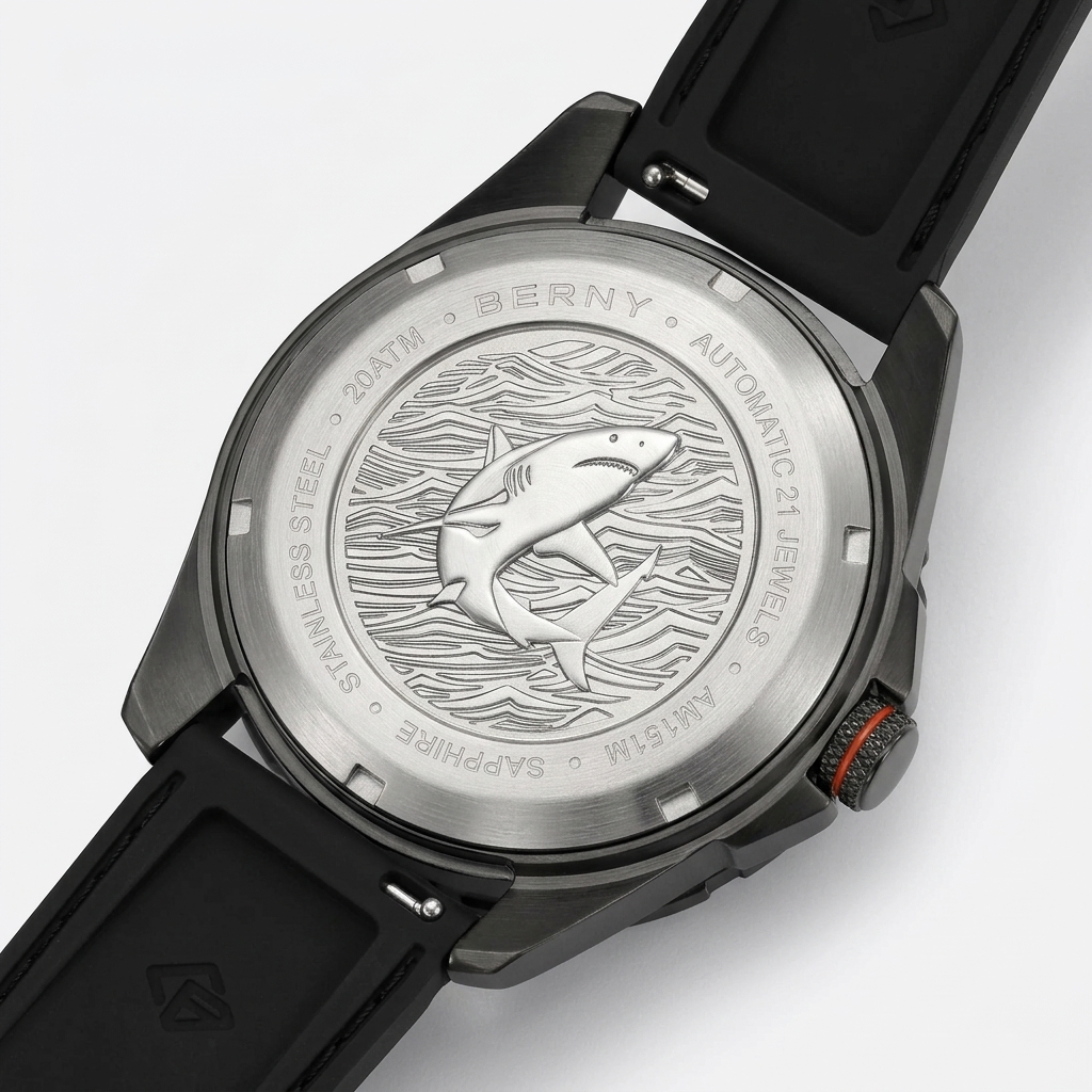 BERNY AM151M - caseback detail