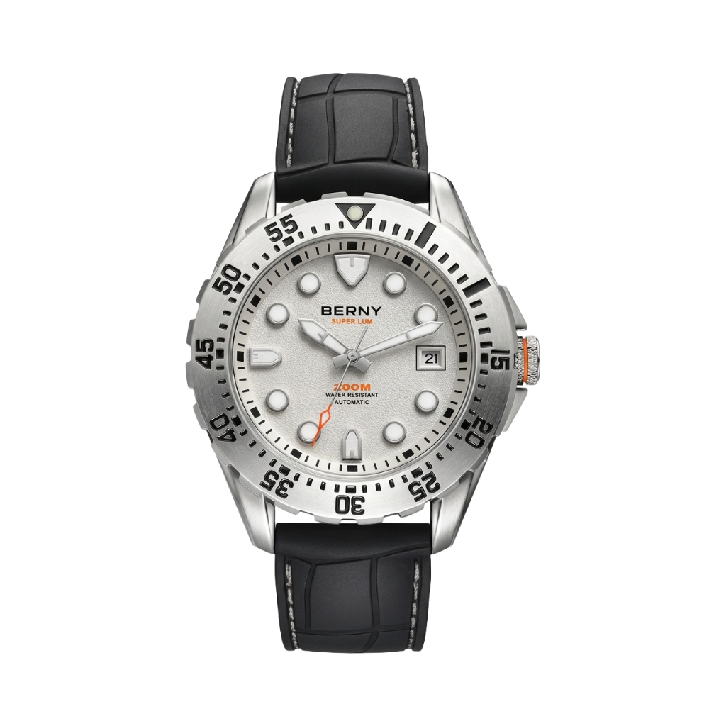 BERNY AM151M - white dial front view packshot