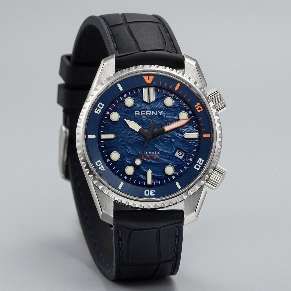 BERNY AM155M - three-quarter case view